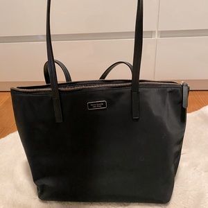 Kate spade small part-canvas tote with leather handle